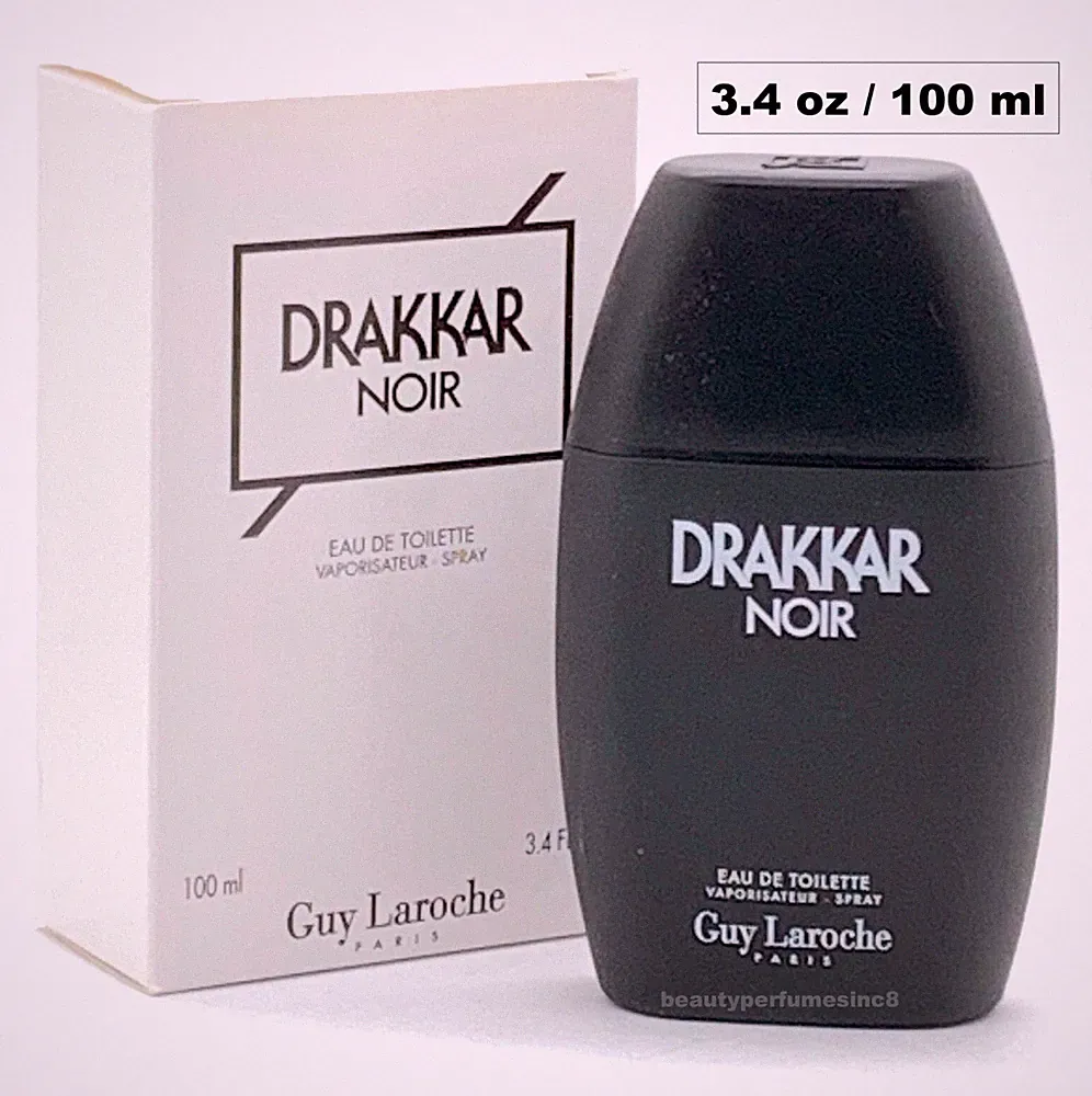 DRAKKAR NOIR by Guy Laroche 3.4 / 3.3 oz Eau de Toilette Spray, Perfume for Men