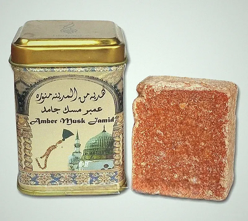 Hemani Amber Musk Jamid Solid Perfume – Alcohol-Free Oriental Musk (25 g)