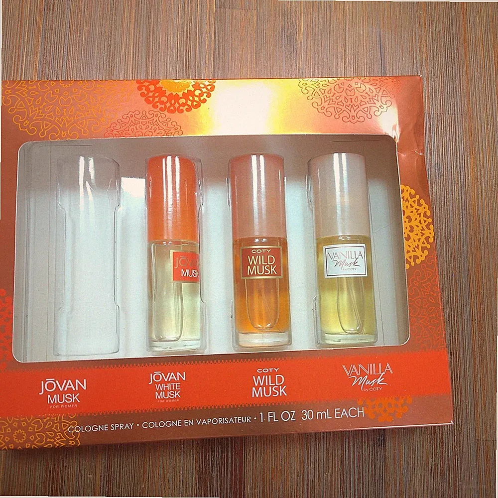 Jovan Musk By Coty 3pc Gift Set 1 Oz (30ml) Women's Perfume (1 Of The Set Gone)
